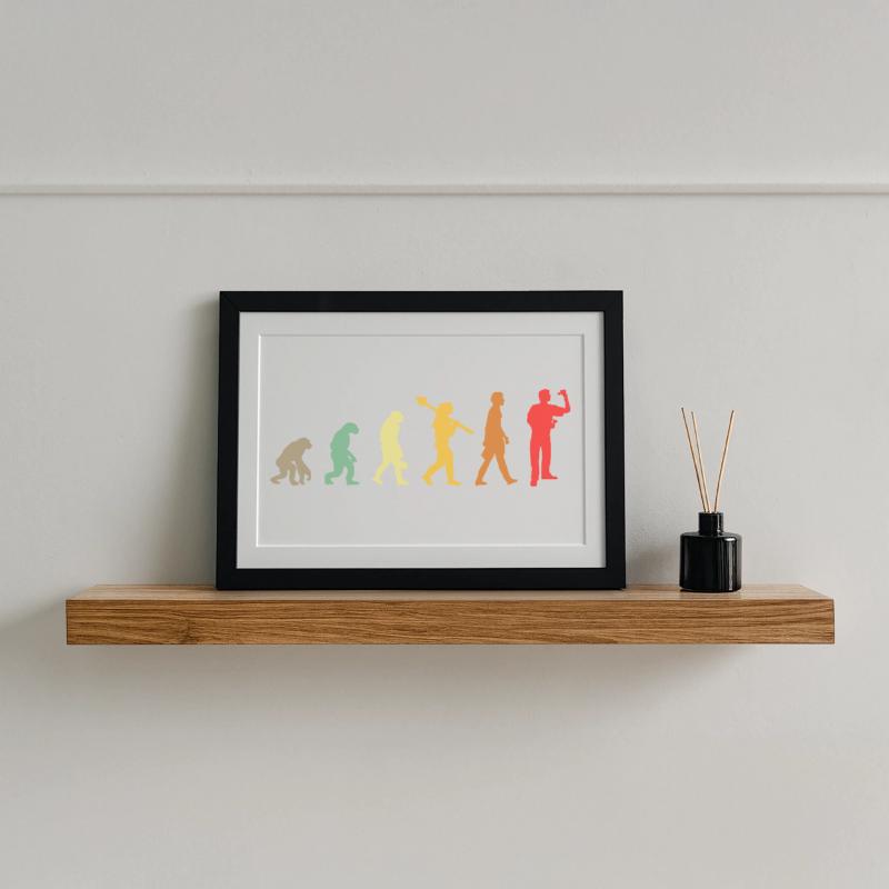 Darts Evolution Darts Player Framed poster (37 × 27 cm)