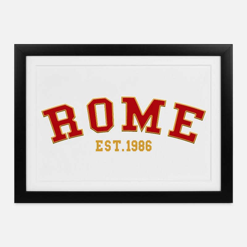 Rom gegründet 1986 - Gerahmtes Poster (37 × 27 cm) - Schwarz