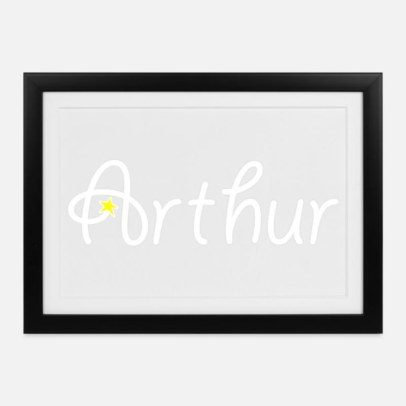 Arthur. - Gerahmtes Poster (37 × 27 cm) - Schwarz