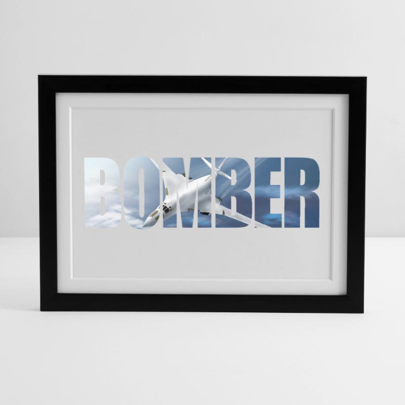 Bomber Tu-160 Gerahmtes Poster (37 × 27 cm)