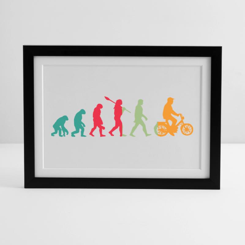 Mofa Evolution Moped Gerahmtes Poster (37 × 27 cm)