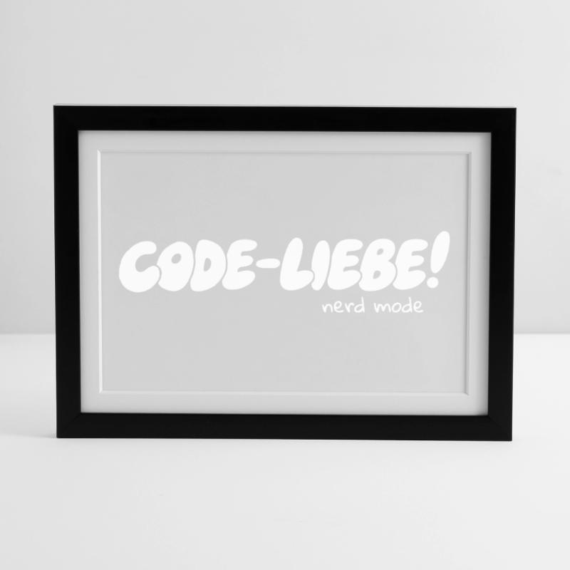 Code-Liebe – Nerd Mode On Gerahmtes Poster (37 × 27 cm)