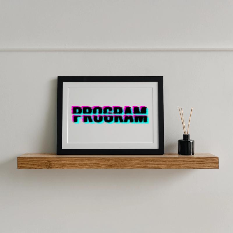 Computer program Framed poster (37 × 27 cm)