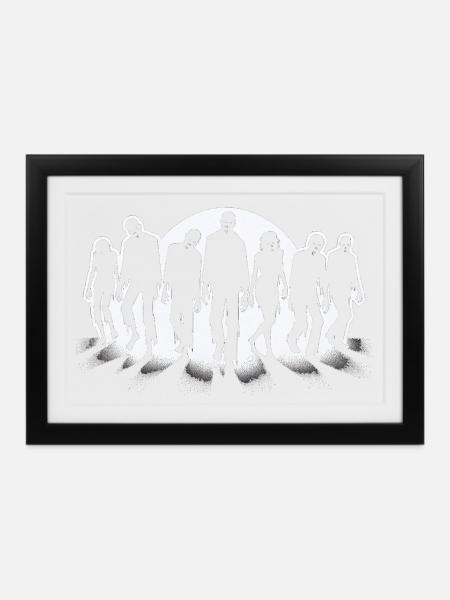 Zombies - Gerahmtes Poster (37 × 27 cm) - Schwarz