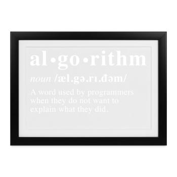 Algorithmusdefinition - Gerahmtes Poster (37 × 27 cm) - Schwarz - Vorne