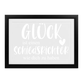 Schiedsrichter Sport Sportart Schiri Fußball - Gerahmtes Poster (37 × 27 cm) - Schwarz - Vorne