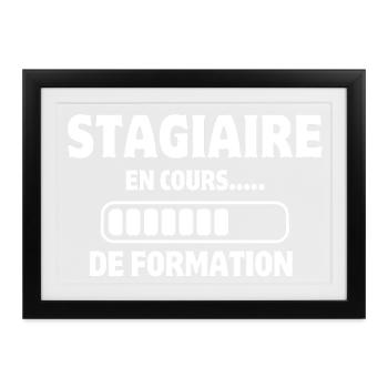 stagiaire, formation, apprenti - Affiche encadrée (37 × 27 cm) - noir - Devant