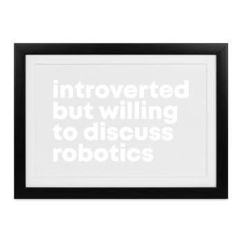 Robotik Robotik Robotik Robotik - Gerahmtes Poster (37 × 27 cm) - Schwarz - Vorne