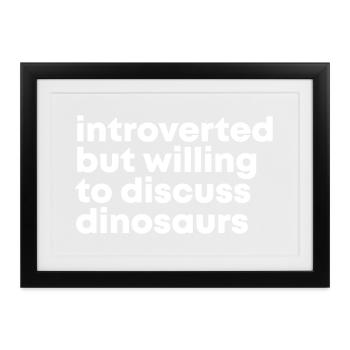 Dinosaurier, Dinosaurier, Dinosaurier - Gerahmtes Poster (37 × 27 cm) - Schwarz - Vorne