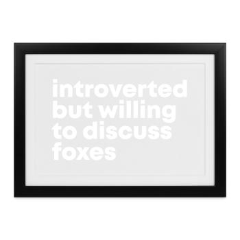 Fuchs Fuchs Fuchs Fuchs - Gerahmtes Poster (37 × 27 cm) - Schwarz - Vorne