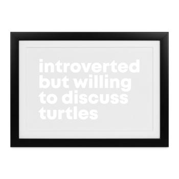 Turtle Turtle Turtle - Gerahmtes Poster (37 × 27 cm) - Schwarz - Vorne