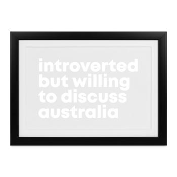Australien Australien Australien - Gerahmtes Poster (37 × 27 cm) - Schwarz - Vorne