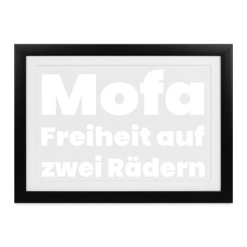 Mofa - Gerahmtes Poster (37 × 27 cm) - Schwarz - Vorne