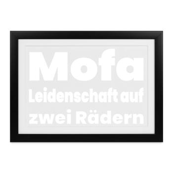 Mofa - Gerahmtes Poster (37 × 27 cm) - Schwarz - Vorne