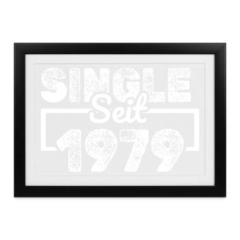 Single 1979 - Gerahmtes Poster (37 × 27 cm) - Schwarz - Vorne