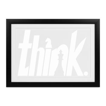Schach - Gerahmtes Poster (37 × 27 cm) - Schwarz - Vorne