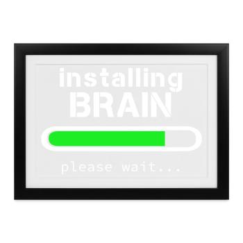 Installation von Brain - Gerahmtes Poster (37 × 27 cm) - Schwarz - Vorne