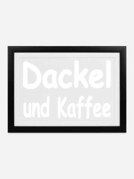 Dackel - Gerahmtes Poster (37 × 27 cm) - Schwarz