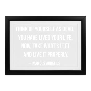 Steisches Zitat von Marcus Aurelius - Gerahmtes Poster (37 × 27 cm) - Schwarz - Vorne