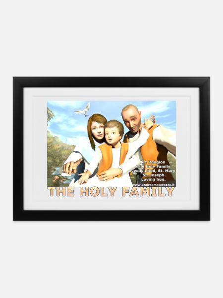 Die Heilige Familie - ( Die Heilige Familie ) - Gerahmtes Poster (37 × 27 cm) - Schwarz