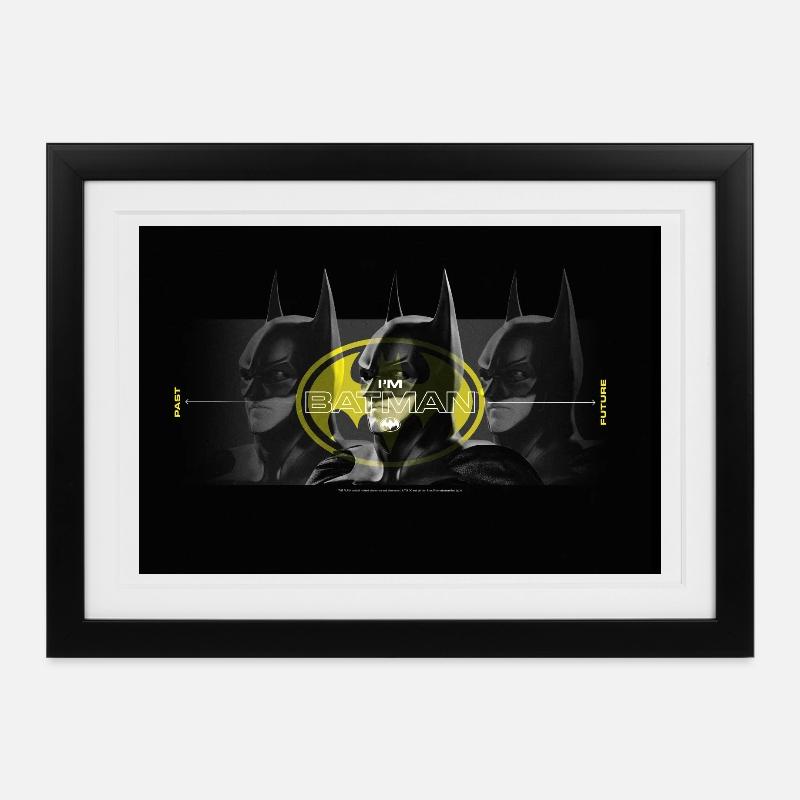 The Flash I'm Batman Classic Logo - Framed poster (37 × 27 cm) - black