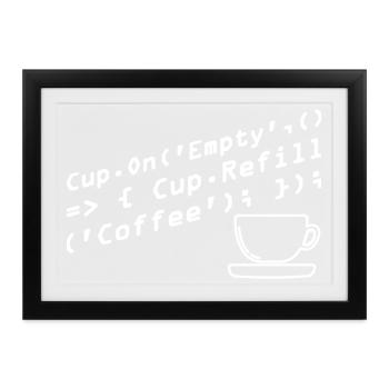 Aus Kaffee Code generieren Programmierer - Gerahmtes Poster (37 × 27 cm) - Schwarz - Vorne