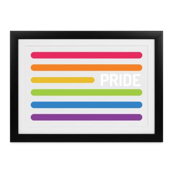 LGBT Pride Monat - Pride! - Gerahmtes Poster (37 × 27 cm) - Schwarz - Vorne