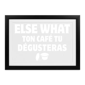 Kaffee, Kaffeebohne, Kaffeepause - Gerahmtes Poster (37 × 27 cm) - Schwarz - Vorne