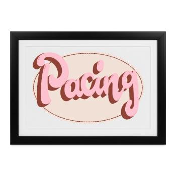 Pacing - Gerahmtes Poster (37 × 27 cm) - Schwarz - Vorne