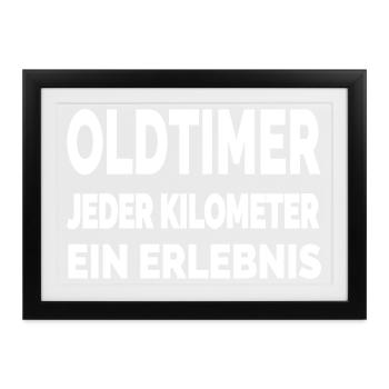Oldtimer - Gerahmtes Poster (37 × 27 cm) - Schwarz - Vorne