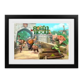 Robin Hood Schlitzohr Auf Der Flucht - Gerahmtes Poster (37 × 27 cm) - Schwarz - Vorne