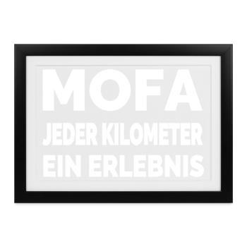 Mofa - Gerahmtes Poster (37 × 27 cm) - Schwarz - Vorne