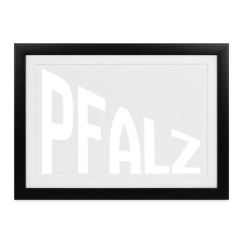 Pfalz - Gerahmtes Poster (37 × 27 cm) - Schwarz - Vorne