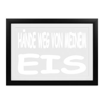 Eis - Gerahmtes Poster (37 × 27 cm) - Schwarz - Vorne