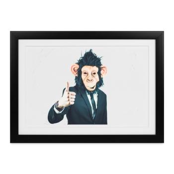 MONKEY - Gerahmtes Poster (37 × 27 cm) - Schwarz - Vorne