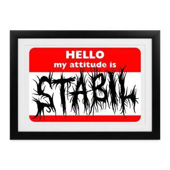 STABIL - HELLO DEATH METAL - Gerahmtes Poster (37 × 27 cm) - Schwarz - Vorne