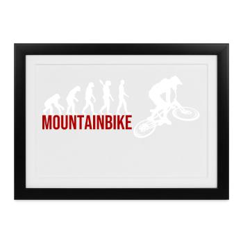 Evolution Mountainbike - Gerahmtes Poster (37 × 27 cm) - Schwarz - Vorne