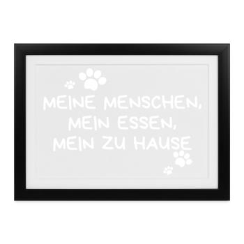 Haustier Witz - Gerahmtes Poster (37 × 27 cm) - Schwarz - Vorne