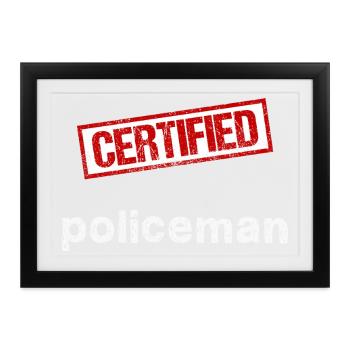 Polizist - Gerahmtes Poster (37 × 27 cm) - Schwarz - Vorne