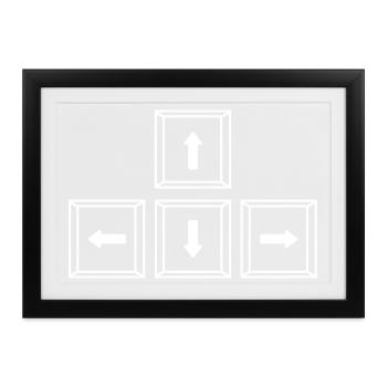 Zocken Computerspieler Zocker Gaming Gamer - Gerahmtes Poster (37 × 27 cm) - Schwarz - Vorne