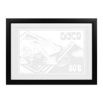 DISKOTHEK - Gerahmtes Poster (37 × 27 cm) - Schwarz - Vorne