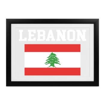 Libanon - Gerahmtes Poster (37 × 27 cm) - Schwarz - Vorne