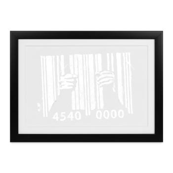 BARCODE - Gerahmtes Poster (37 × 27 cm) - Schwarz - Vorne
