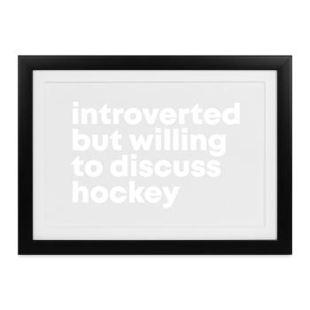 Hockey Hockey Hockey - Gerahmtes Poster (37 × 27 cm) - Schwarz - Vorne