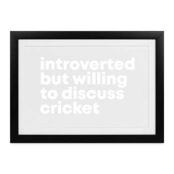 Cricket Cricket Cricket - Gerahmtes Poster (37 × 27 cm) - Schwarz - Vorne