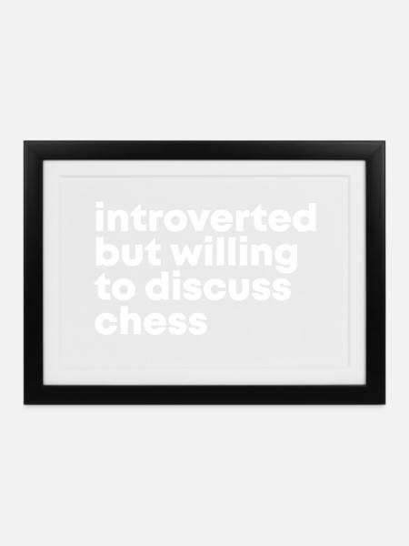 Schach Schach Schach Schach - Gerahmtes Poster (37 × 27 cm) - Schwarz