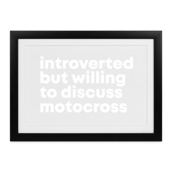 Motocross Motocross Motocross - Gerahmtes Poster (37 × 27 cm) - Schwarz - Vorne