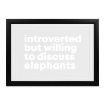 Elefant Elefant Elefant - Gerahmtes Poster (37 × 27 cm) - Schwarz - Vorne