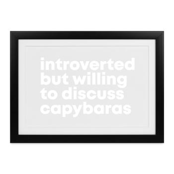 Capybara Capybara Capybara - Gerahmtes Poster (37 × 27 cm) - Schwarz - Vorne