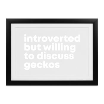 Gecko Gecko Gecko - Gerahmtes Poster (37 × 27 cm) - Schwarz - Vorne